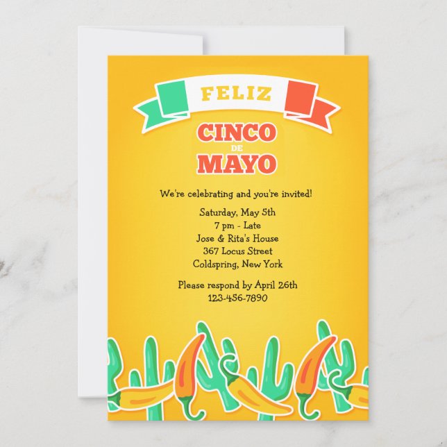 Feliz Cinco de Mayo Invitation (Front)