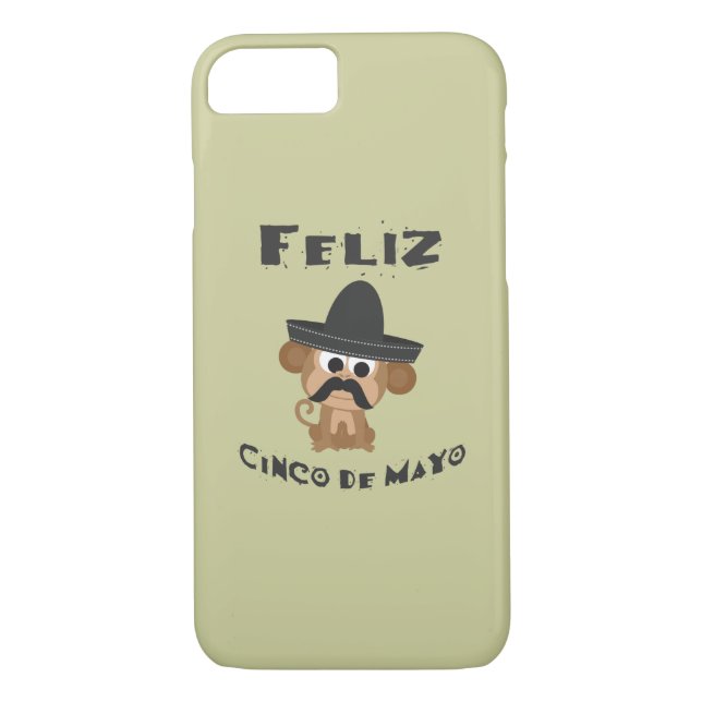 Feliz Cinco De Mayo Monkey Case-Mate iPhone Case (Back)
