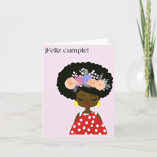  ¡Feliz cumple! Happy birthday in Spanish, Spanish Card (Front)