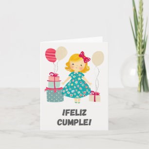 ¡Feliz cumple! Happy birthday in Spanish, Spanish Card
