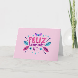 Feliz Cumpleanos A Ti Tarjeta Note Card