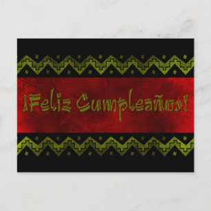 feliz cumpleaños arriba postcard
