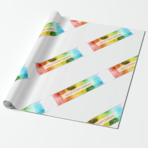 feliz cumpleanos bokeh lights wrapping paper