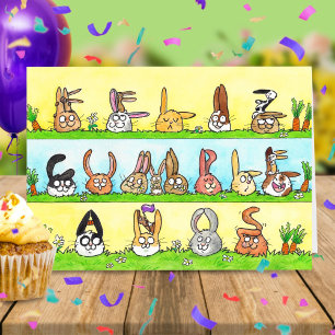 Feliz Cumpleaños Bunnies Greeting Card