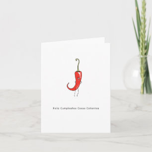Feliz cumpleaños cosas calientes, happy birthday card