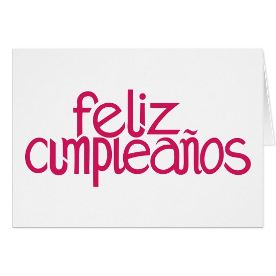 Feliz Cumpleaños hot pink Card