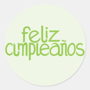 Feliz Cumpleaños lime Sticker