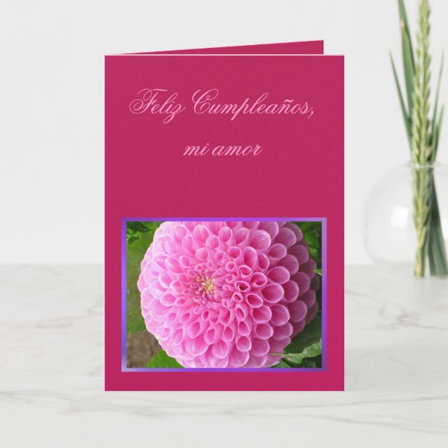 Feliz Cumpleaños, mi amor - Dalia Rosa Card (Front)
