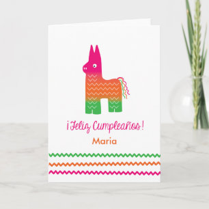 Feliz Cumpleaños Piñata Birthday Card