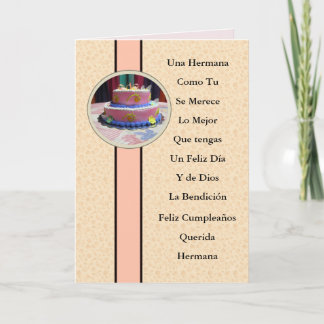 Feliz Cumpleaños Querida Hermana Card