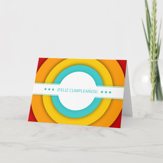 feliz cumpleanos retro card (Front)