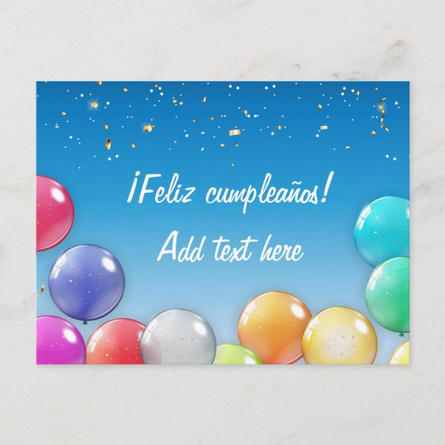 ¡Feliz cumpleaños! Spanish Birthday Card (Front)