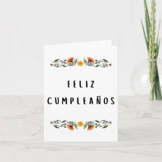 Feliz cumpleaños Spanish birthday Card
