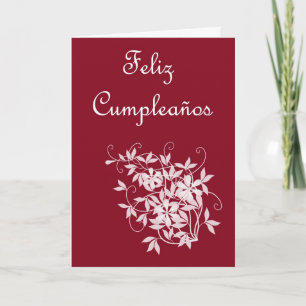 Feliz Cumpleaños Spanish Birthday with flowers Card