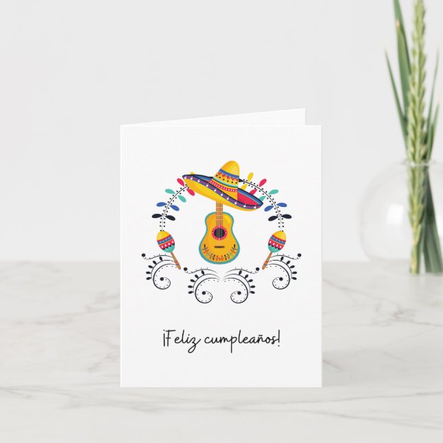¡Feliz cumpleaños!, Spanish happy birthday  Card (Front)