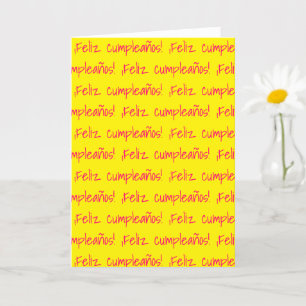 Feliz Cumpleaños Spanish Happy Birthday Fun Blank Card