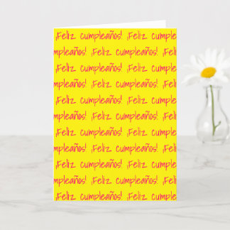 Feliz Cumpleaños Spanish Happy Birthday Fun Blank Card