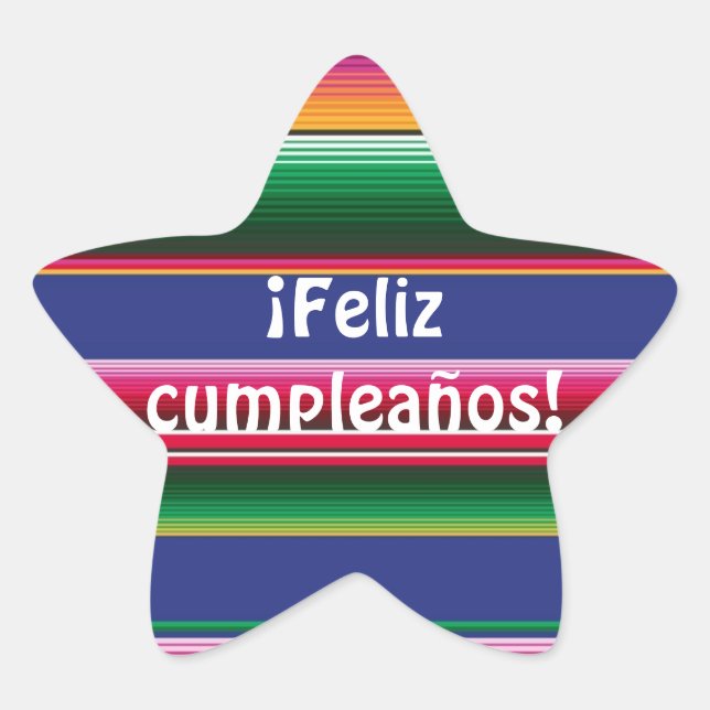 Feliz Cumpleanos Sticker (Front)