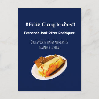 Feliz Cumpleaños to el Comelón de Tamales Postcard