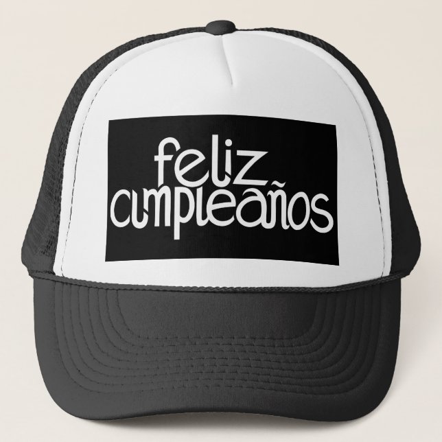 Feliz Cumpleaños white Hat (Front)