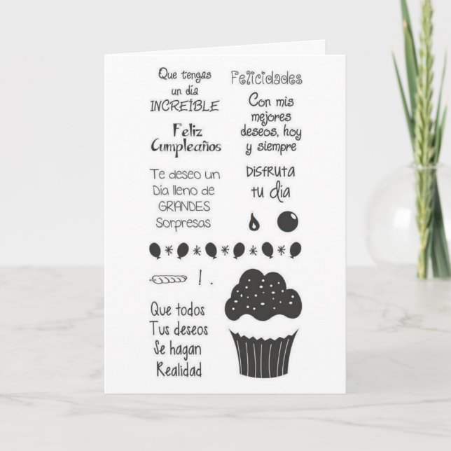 "FELIZ CUMPLIANOS" TO A SPECIAL FRIEND/A CUPCAKE CARD (Front)