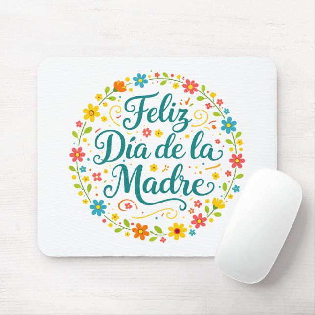 Feliz Dia De La Madre Mother's Day Calligraphy |  Mouse Mat (With Mouse)