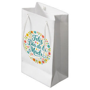 Feliz Dia De La Madre Mother's Day Calligraphy Small Gift Bag