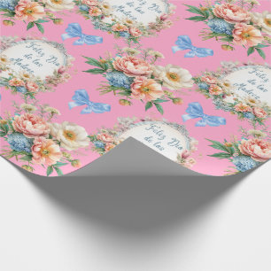 Feliz Dia De Las Madres In Pink Wrapping Paper