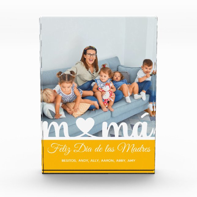 Feliz Dia de las Madres Mama Spanish  Photo Block (Front)