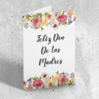Feliz Día De Las Madres Mother's Day Card Spanish