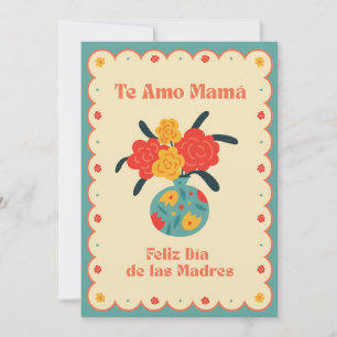 Feliz Día de las Madres   Te Amo Mamá  Thank You Card