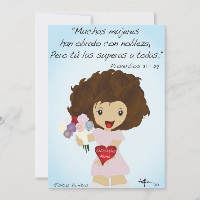 Feliz Día de las Madres Thank You Card (Front)