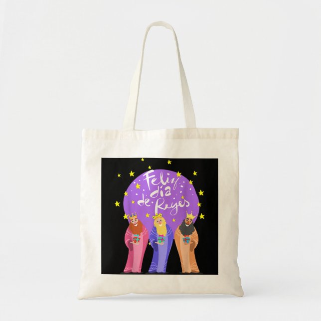 Feliz Dia De Reyes Christmas  Happy Three Kings Da Tote Bag (Front)