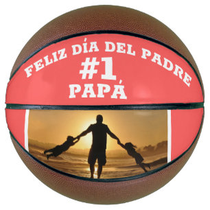 Feliz Dia Del Padre #1 Papa Custom Photo Basketball