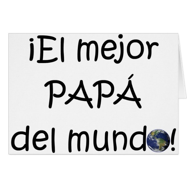 ¡Feliz día del padre - para el mejor! (Front Horizontal)