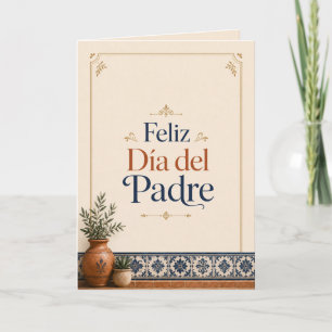 Feliz Día del Padre Tarjeta Para Papá De Familia Card