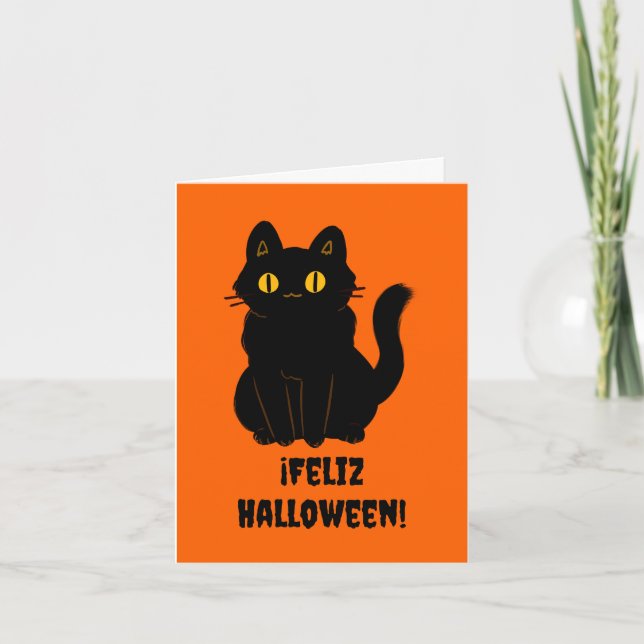 Feliz Halloween (Spanish Halloween) Card (Front)