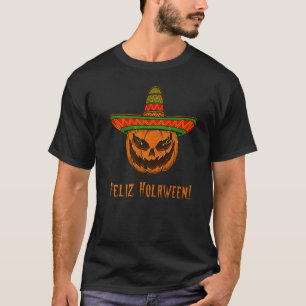 Feliz Holaween Latino Mexican Halloween T-Shirt