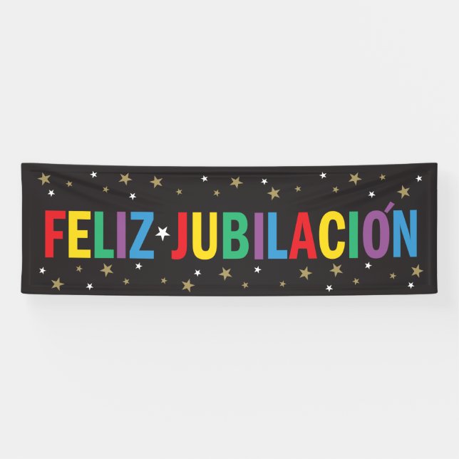 Feliz Jubilacion Happy Retirement in Spanish Banner (Horizontal)