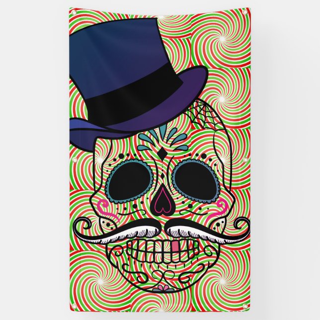 FELIZ MUERTOS Banner WITH GROMMETS (Vertical)