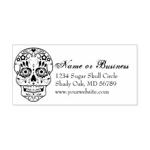 Feliz Muertos Custom Address Self Inking Stamp