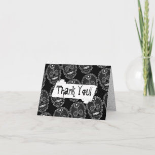 Feliz Muertos - Custom Sugar Skull Thank You Card