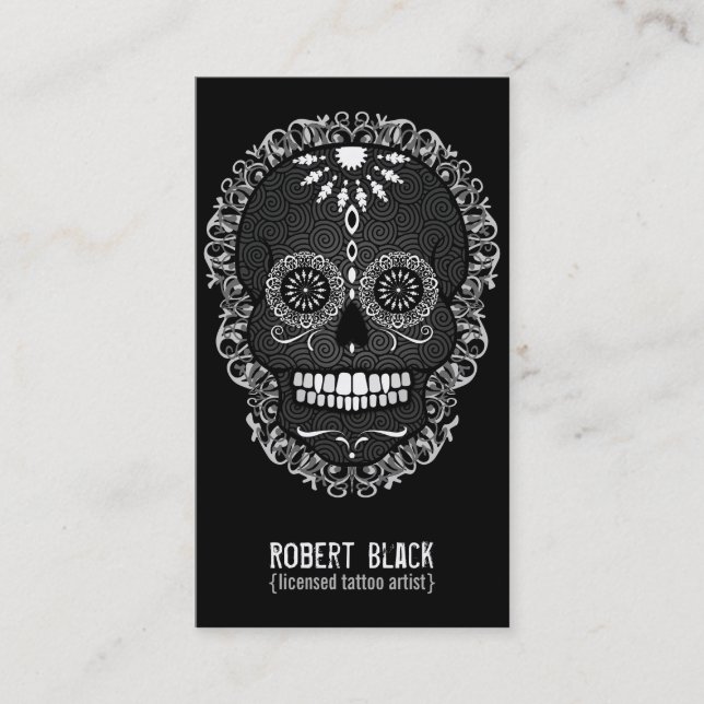 Feliz Muertos - Custom Sugar Skull Vertical Card (Front)