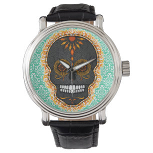 Feliz Muertos - Festive Sugar Skull Wrist Watch