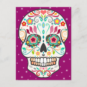 Feliz Muertos - Happy Sugar Skull Postcard