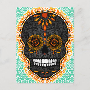 Feliz Muertos - Happy Sugar Skull Postcard
