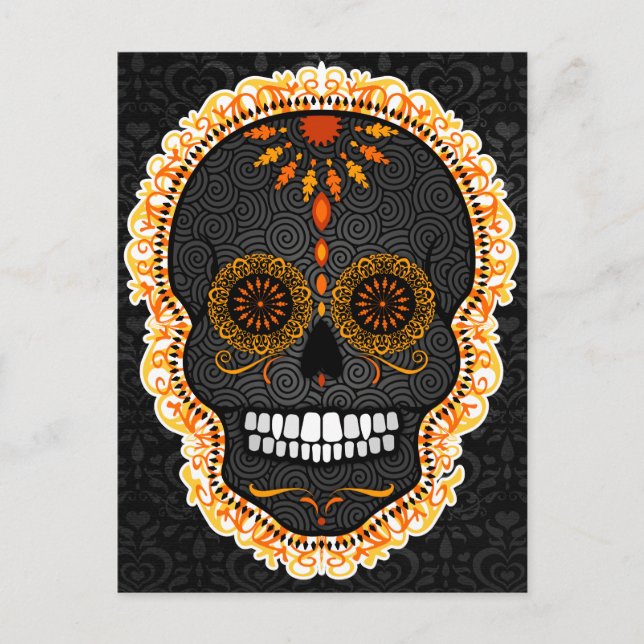 Feliz Muertos - Happy Sugar Skull Postcard (Front)
