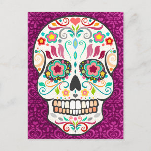 Feliz Muertos - Happy Sugar Skull Postcard