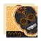 Feliz Muertos Tilted Orange and Black Sugar Skull