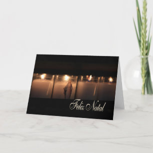 Feliz Natal  Burning candles christmas Holiday Card